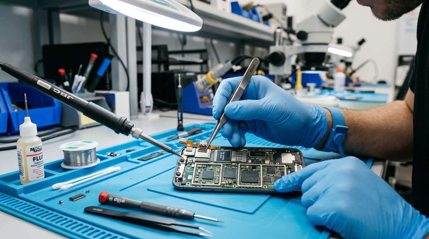 Smartphone charging port repair in Kottakkal - USB and Lightning connector fix at Mobicare