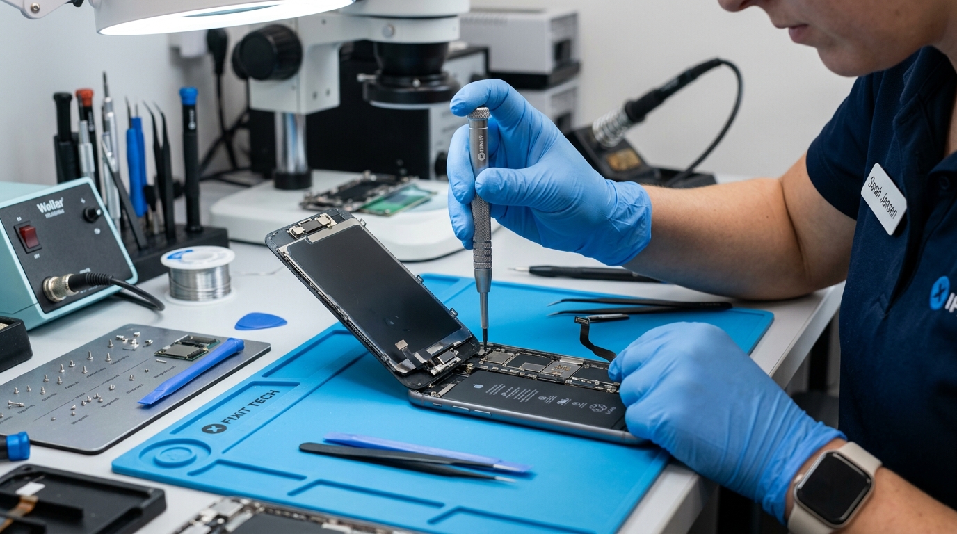 Mobile screen replacement service in Kottakkal - cracked display and OCA glass repair at Mobicare